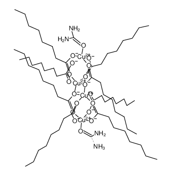 [(Cu2(O2CC7H15)4(urea))2]结构式