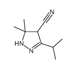 5,5-dimethyl-3-propan-2-yl-1,4-dihydropyrazole-4-carbonitrile Structure