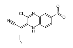 2-(3-chloro-6-nitro-1H-quinoxalin-2-ylidene)propanedinitrile结构式