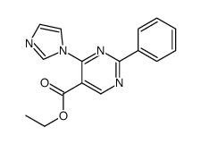 ethyl 4-imidazol-1-yl-2-phenylpyrimidine-5-carboxylate结构式