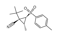 (1S,2R,3S)-1-tert-butyl-2-methyl-3-[p-tolylsulfonyl]cyclopropanecarbonitrile Structure