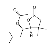 (5S)-((1'R)-acetoxy-3'-methylbutyl)-4,4-dimethyl-tetrahydrofuran-2-one Structure