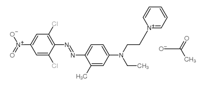 1-[2-[[4-[(2,6-dichloro-4-nitrophenyl)azo]-m-tolyl]ethylamino]ethyl]pyridinium acetate Structure