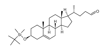 3β-(tert-butyldimethylsilyloxy)chol-5-en-24-al结构式