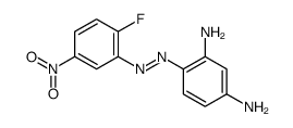 4-[(2-fluoro-5-nitrophenyl)diazenyl]benzene-1,3-diamine结构式