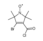 1-oxyl-3-bromo-2,2,5,5-tetramethyl-Δ3-pyrrolin-4-carboxylic acid chloride Structure