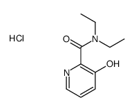 N,N-diethyl-3-hydroxypyridine-2-carboxamide monohydrochloride structure