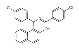 1-(((4-chlorobenzylidene)amino)(4-chlorophenyl)methyl)naphthalen-2-ol结构式