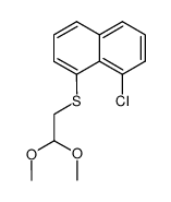 (8-chloro-[1]naphthylsulfanyl)-acetaldehyde dimethylacetal结构式