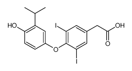 4-(4-hydroxy-3-isopropylphenoxy)-3,5-diiodophenylacetic acid Structure