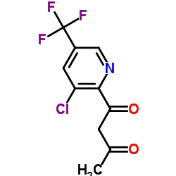 1-[3-chloro-5-(trifluoromethyl)pyridin-2-yl]butane-1,3-dione structure