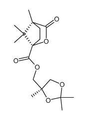 ((R)-2,2,4-trimethyl-1,3-dioxolan-4-yl)methyl (1S,4R)-4,7,7-trimethyl-3-oxo-2-oxabicyclo[2.2.1]heptane-1-carboxylate Structure