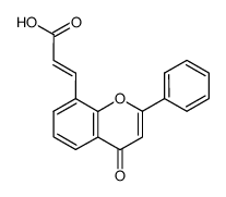 3-(4-oxo-2-phenyl-4H-1-benzopyran.8.yl)-2-propenoic acid Structure