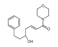 (5S)-5-hydroxy-1-morpholin-4-yl-7-phenylhept-2-en-1-one结构式
