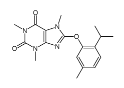 8-(2-isopropyl-5-methyl-phenoxy)-1,3,7-trimethyl-3,7-dihydro-purine-2,6-dione结构式