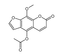 (9-methoxy-7-oxofuro[3,2-g]chromen-4-yl) acetate结构式