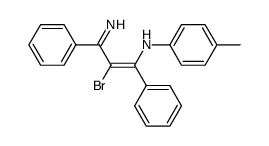2-bromo-3-imino-1,3-diphenyl-N-p-tolylprop-1-enamine Structure
