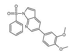 5-(3,4-Dimethoxyphenyl)-1-(phenylsulfonyl)-1H-pyrrolo[2,3-b]pyrid ine Structure