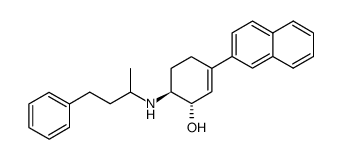 (1S,6S)-6-(1-Methyl-3-phenyl-propylamino)-3-naphthalen-2-yl-cyclohex-2-enol Structure
