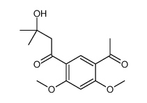 1-(5-acetyl-2,4-dimethoxyphenyl)-3-hydroxy-3-methylbutan-1-one结构式