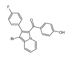 [1-bromo-2-(4-fluorophenyl)indolizin-3-yl]-(4-hydroxyphenyl)methanone结构式