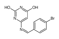 6-[(4-bromophenyl)methylideneamino]-1H-pyrimidine-2,4-dione Structure