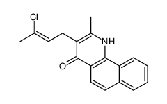 3-(3-chlorobut-2-enyl)-2-methyl-1H-benzo[h]quinolin-4-one结构式