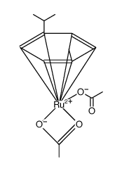 Ruthenium, (acetato-κO)(acetato-κO,κO')[(1,2,3,4,5,6-η)-1-methyl-4-(1-methylethyl)benzene] Structure