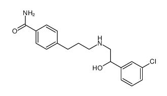 4-[3-[[2-(3-chlorophenyl)-2-hydroxyethyl]amino]propyl]benzamide结构式