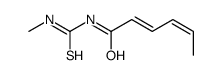 N-(methylcarbamothioyl)hexa-2,4-dienamide结构式