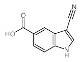 3-Cyano-1H-indole-5-carboxylic acid structure