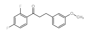 2',4'-DIFLUORO-3-(3-METHOXYPHENYL)PROPIOPHENONE结构式