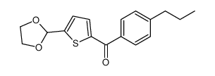 5-(1,3-DIOXOLAN-2-YL)-2-(4-PROPYLBENZOYL)THIOPHENE structure