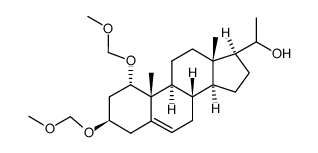 1α,3β-bismethoxymethoxy-20ξ-hydroxypregn-5-ene结构式