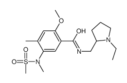 N-[(1-ethylpyrrolidin-2-yl)methyl]-2-methoxy-4-methyl-5-[methyl(methylsulfonyl)amino]benzamide结构式