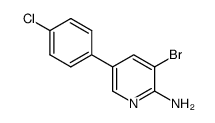 3-bromo-5-(4-chlorophenyl)pyridin-2-amine结构式