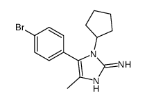 5-(4-bromophenyl)-1-cyclopentyl-4-methylimidazol-2-amine Structure