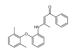 3-[2-(2,6-dimethylphenoxy)anilino]-1-phenylbut-2-en-1-one结构式