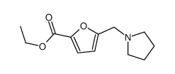 ethyl 5-(pyrrolidin-1-ylmethyl)furan-2-carboxylate结构式