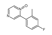 2-(4-fluoro-2-methylphenyl)-1-oxidopyrazin-1-ium结构式