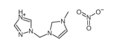 1-[(1-methyl-1,2-dihydroimidazol-1-ium-3-yl)methyl]-1,2,4-triazole,nitrate Structure