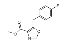 methyl 5-(4-fluorobenzyl)oxazole-4-carboxylate结构式