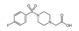1-Piperazineacetic acid, 4-[(4-fluorophenyl)sulfonyl]结构式