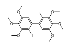 2,2'-diiodo-3,3',4,4',5,5'-hexamethoxybiphenyl Structure