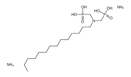 diammonium dihydrogen [(tetradecylimino)bis(methylene)]diphosphonate结构式