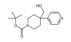 4-(羟基甲基)-4-(吡啶-4-基)哌啶-1-羧酸叔丁酯结构式