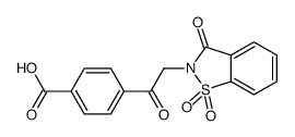 4-[2-(1,1,3-trioxo-1,2-benzothiazol-2-yl)acetyl]benzoic acid Structure