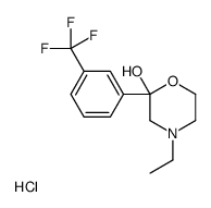 4-ethyl-2-[3-(trifluoromethyl)phenyl]morpholin-2-ol,hydrochloride结构式