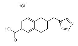 6-(imidazol-1-ylmethyl)-5,6,7,8-tetrahydronaphthalene-2-carboxylic acid,hydrochloride结构式
