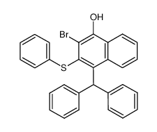2-bromo-3-phenylthio-4-(diphenylmethyl)-1-naphthol Structure